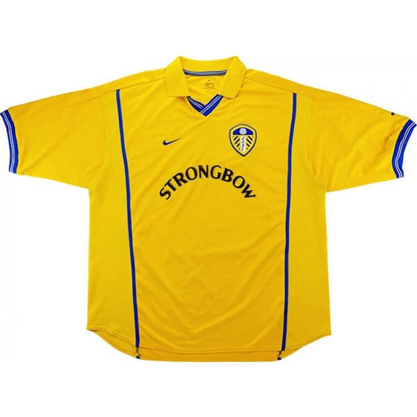 Heimtrikot Thailand Leeds United Retro 2000 2002 Gelb Günstige Fußballtrikots